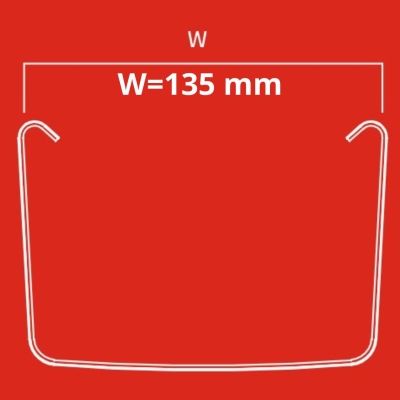 KROP Rynna kwadratowa PVC 135 mm - 3 m